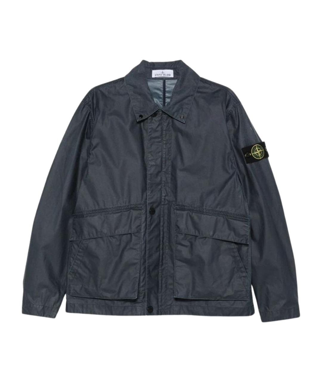 STONE ISLAND Темно-синяя куртка, фото 1