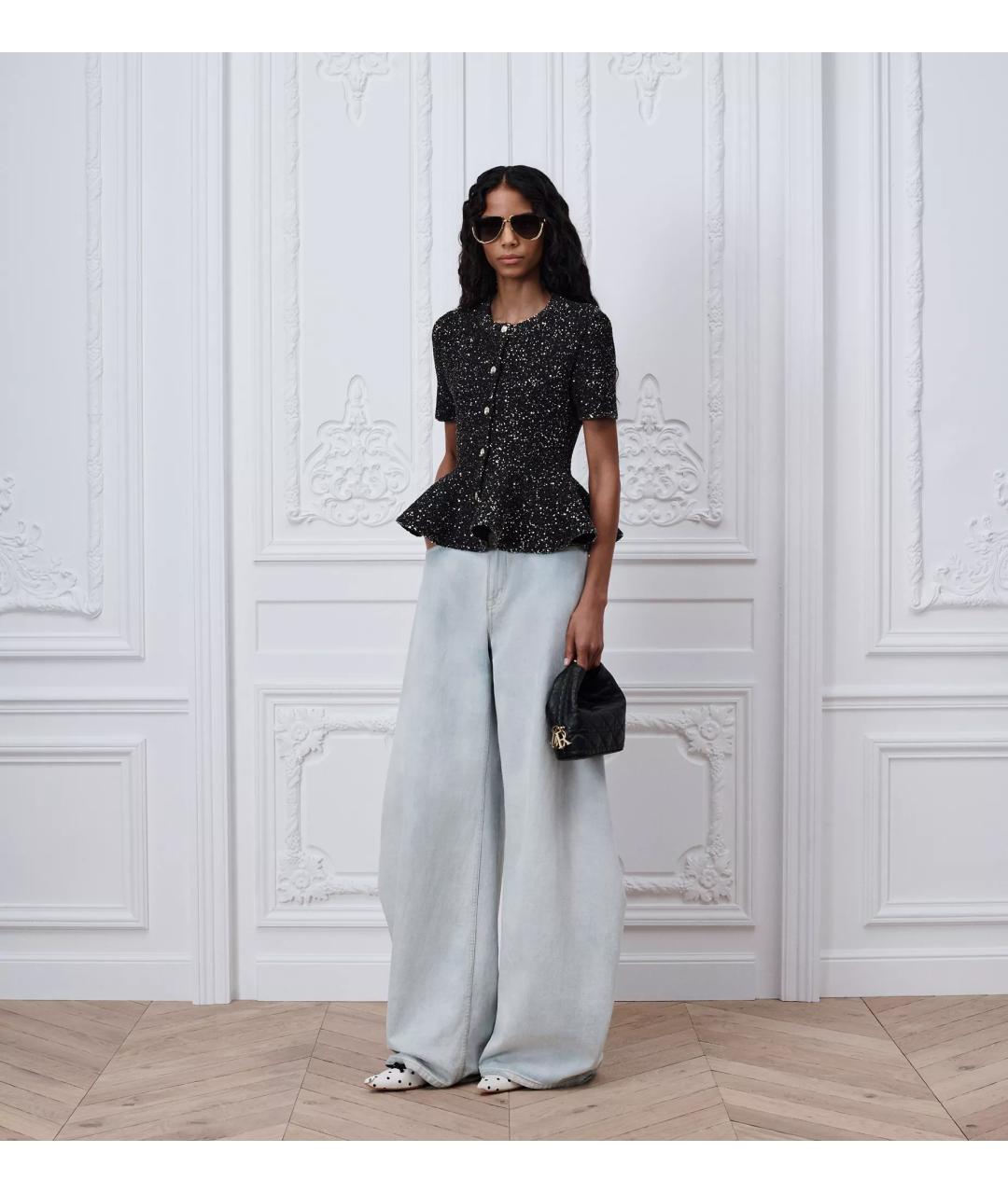 CHRISTIAN DIOR Черный полиамидовый кардиган, фото 2