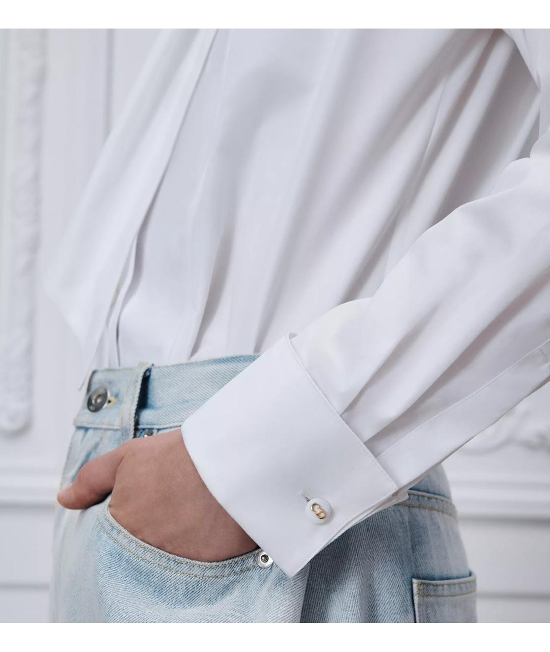 CHRISTIAN DIOR Белая хлопковая рубашка, фото 5