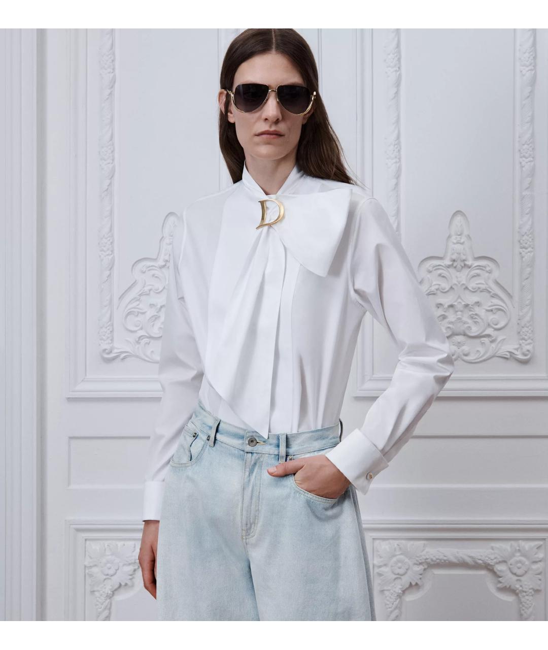 CHRISTIAN DIOR Белая хлопковая рубашка, фото 2