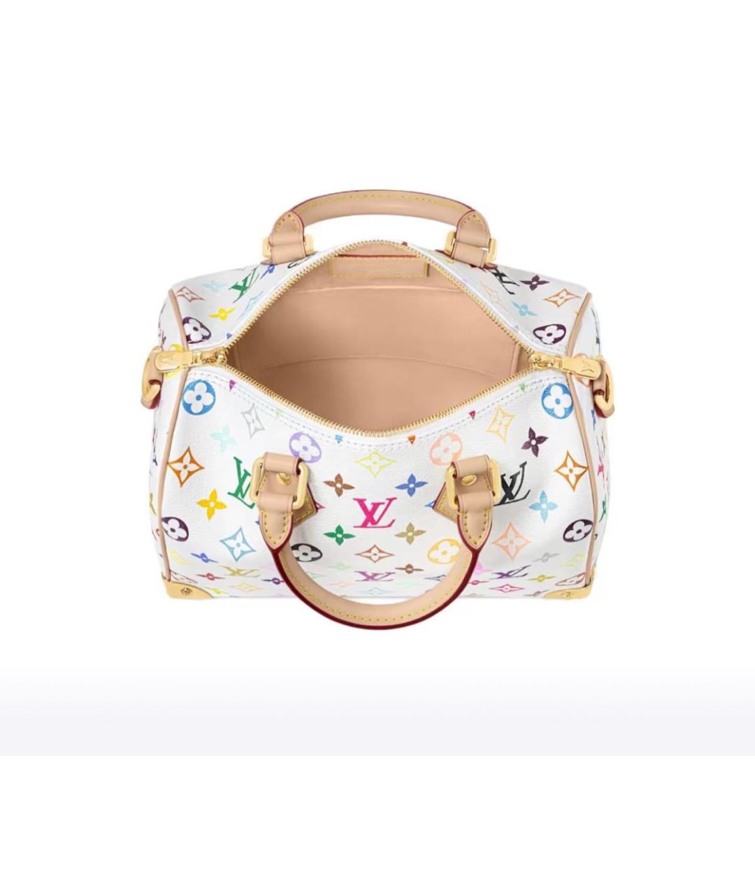 LOUIS VUITTON Белая сумка тоут из искусственной кожи, фото 4