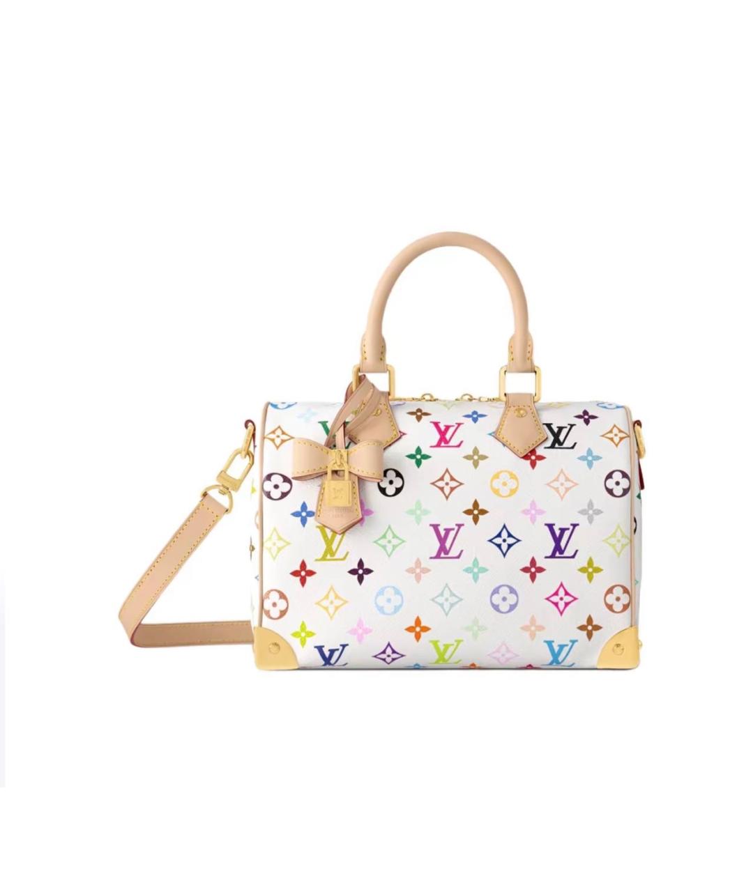 LOUIS VUITTON Белая сумка тоут из искусственной кожи, фото 6