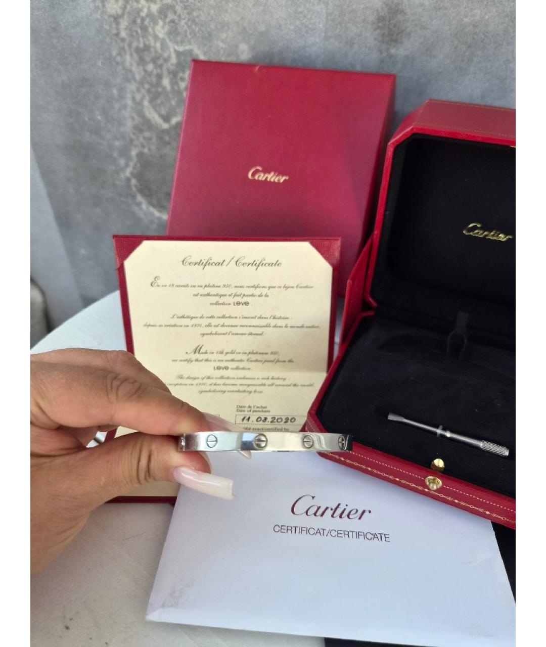 CARTIER Браслет из белого золота, фото 5