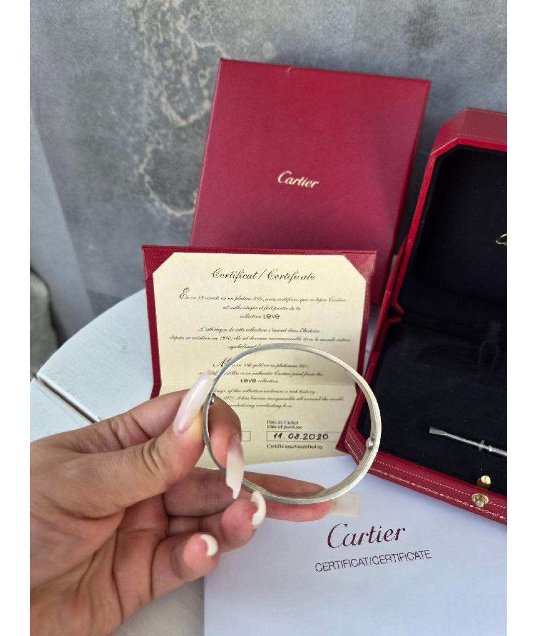 CARTIER Браслет из белого золота, фото 4