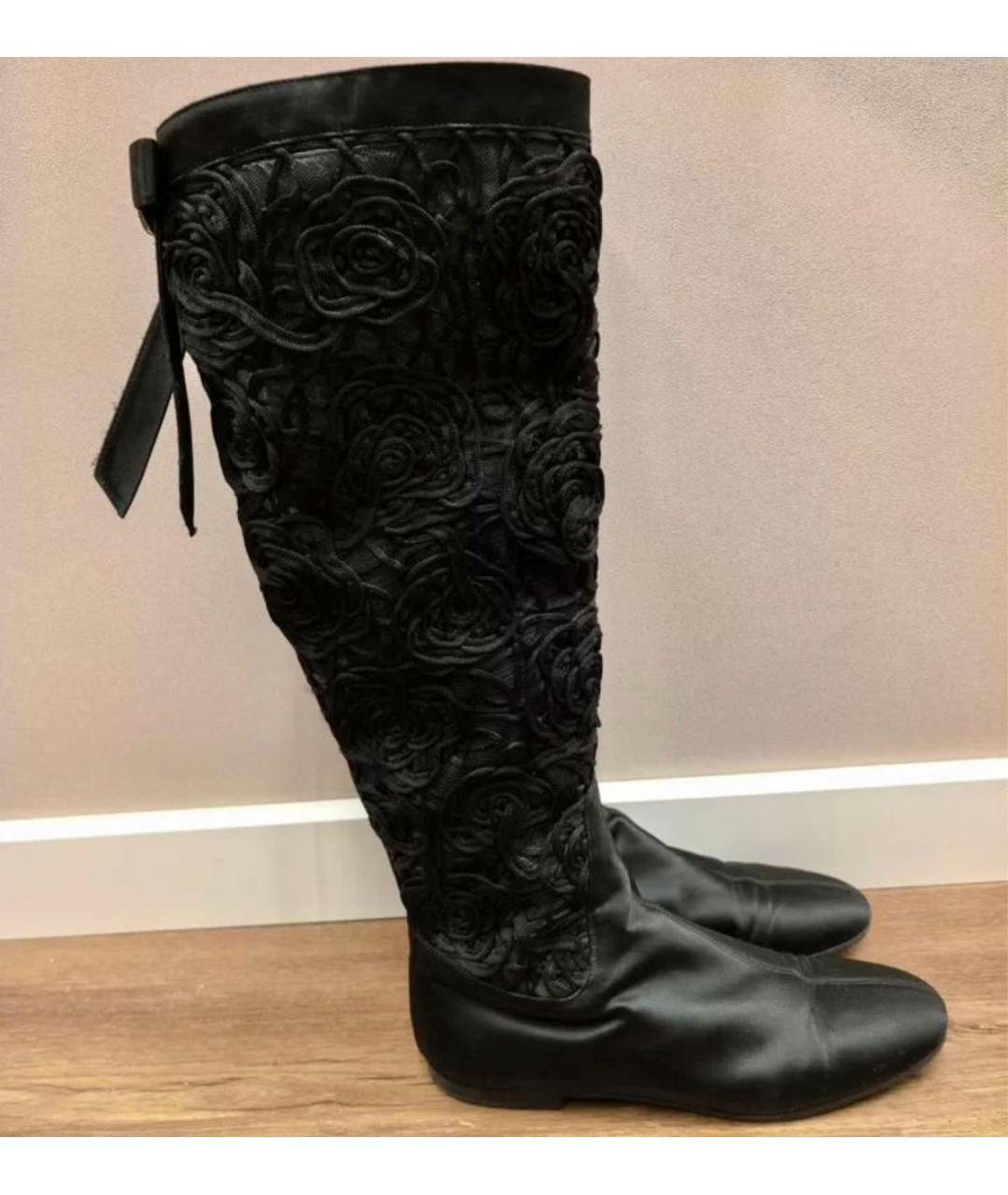 VERSACE Черные кожаные сапоги, фото 7