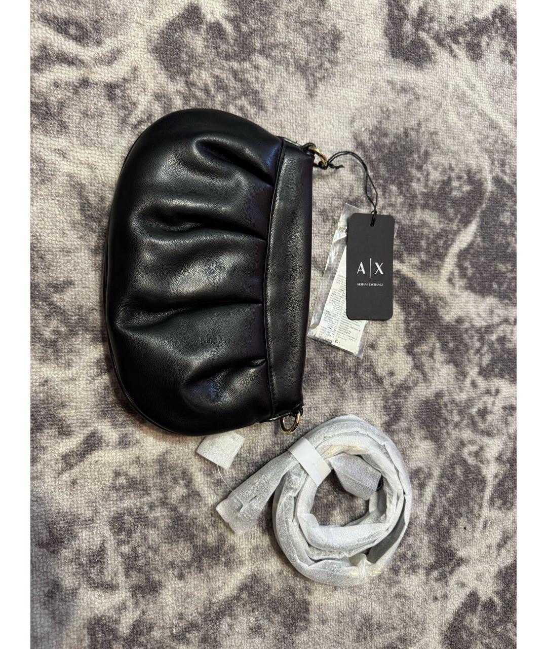 ARMANI EXCHANGE Черная сумка через плечо из искусственной кожи, фото 3