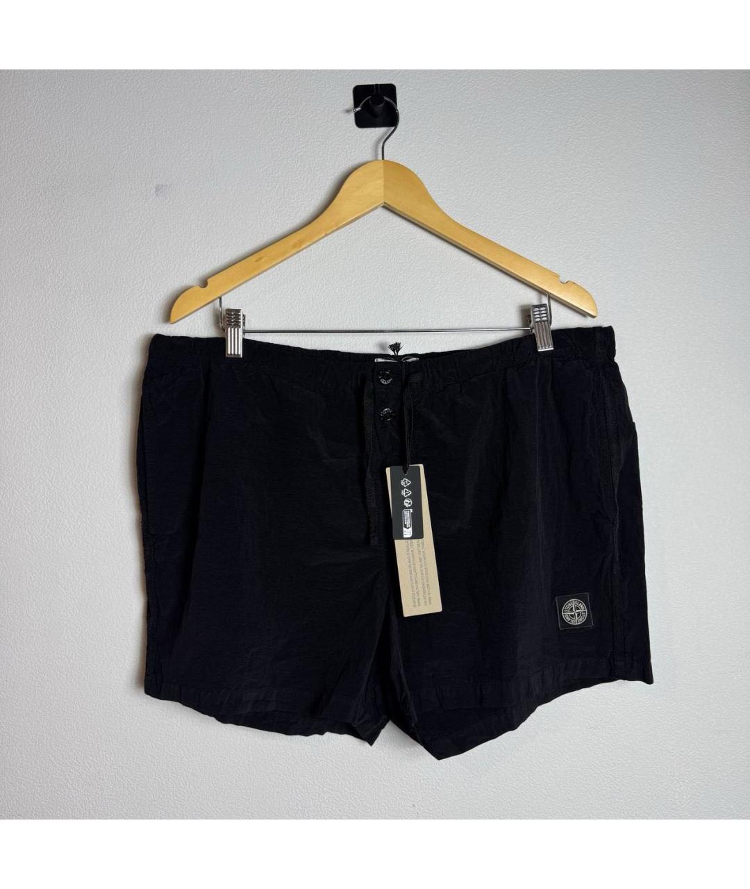 STONE ISLAND Черные нейлоновые шорты, фото 9