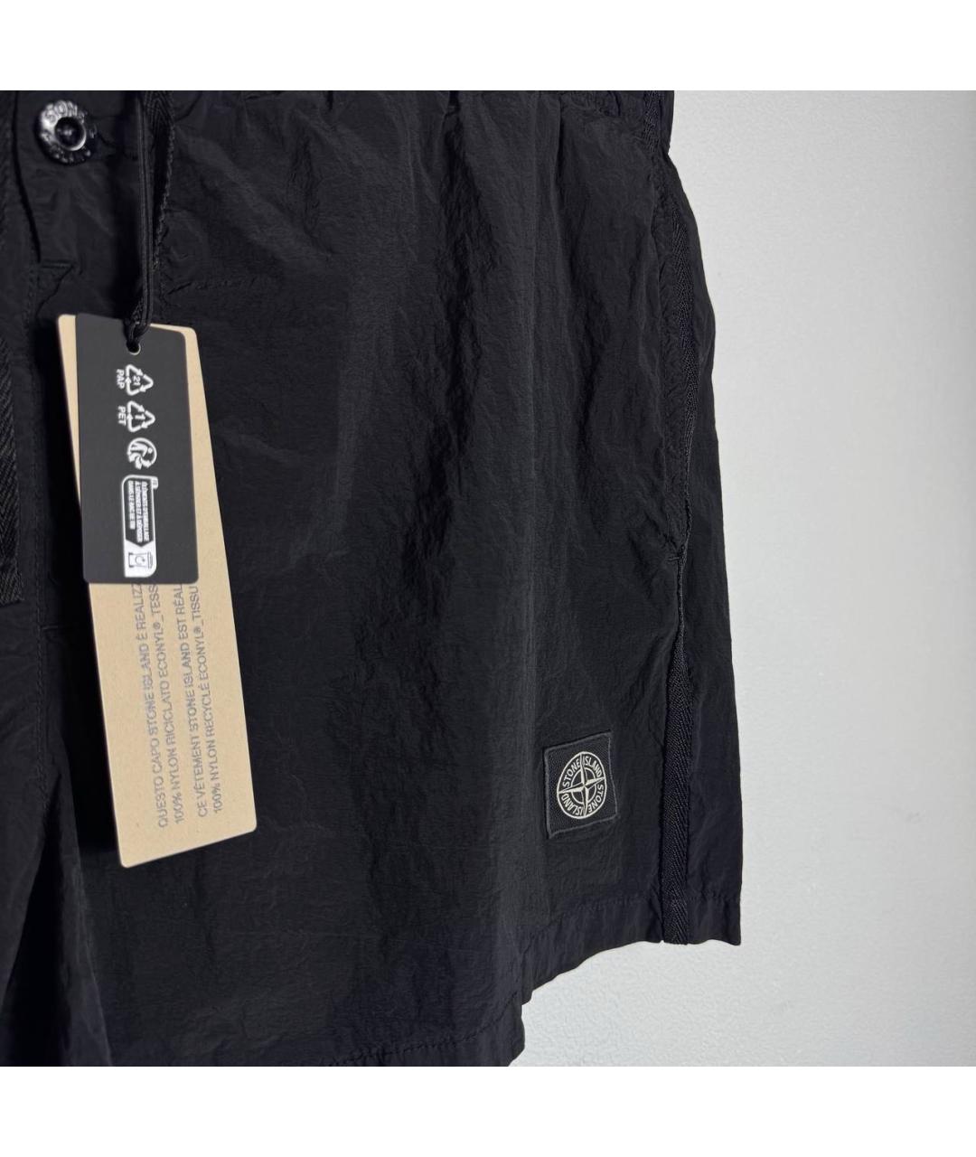 STONE ISLAND Черные нейлоновые шорты, фото 7