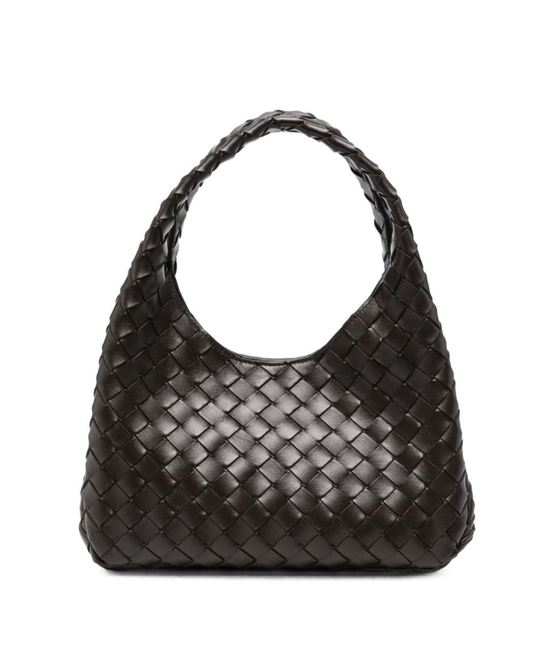 BOTTEGA VENETA Коричневая кожаная сумка с короткими ручками, фото 1