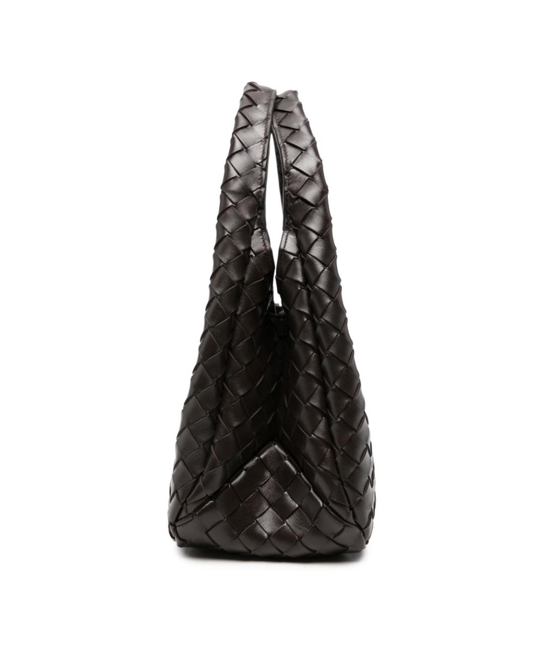 BOTTEGA VENETA Коричневая кожаная сумка с короткими ручками, фото 4