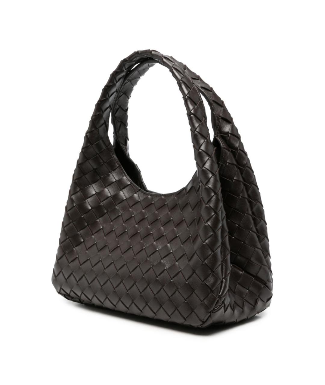 BOTTEGA VENETA Коричневая кожаная сумка с короткими ручками, фото 5