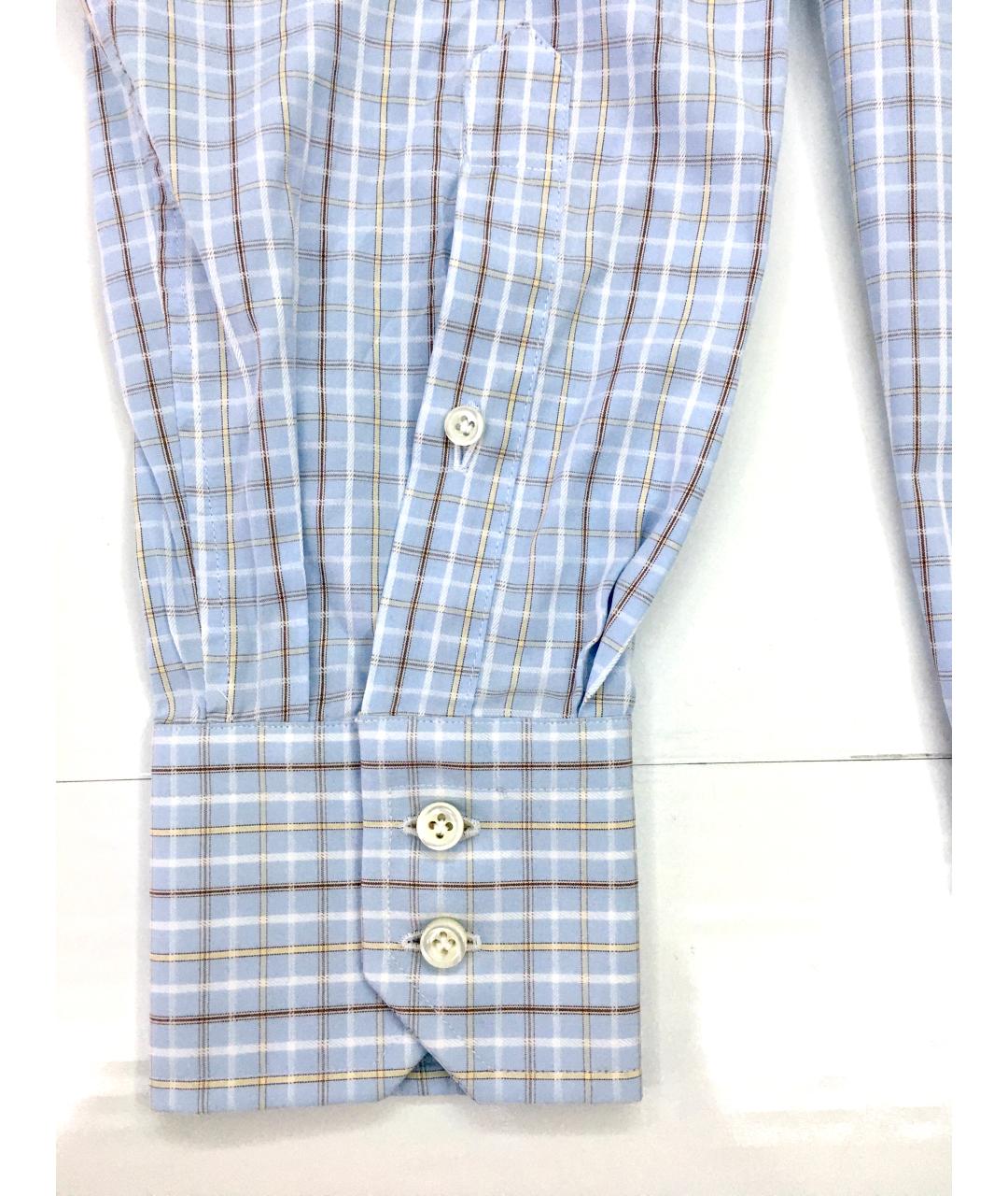 RAVAZZOLO Голубая хлопковая классическая рубашка, фото 4