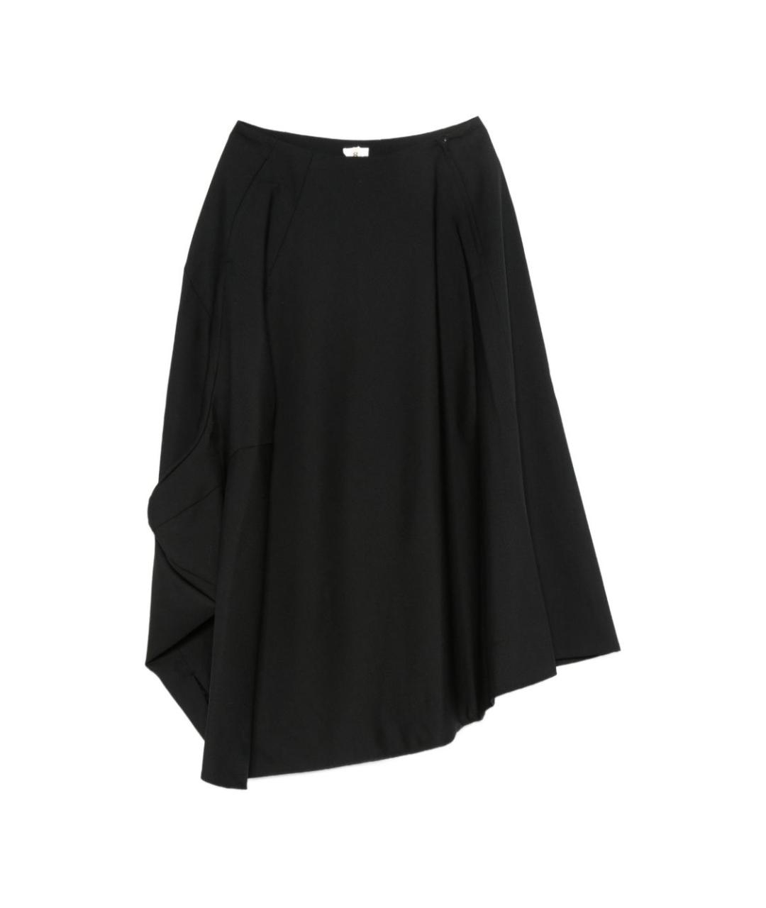 COMME DES GARÇONS Черная шерстяная юбка миди, фото 1