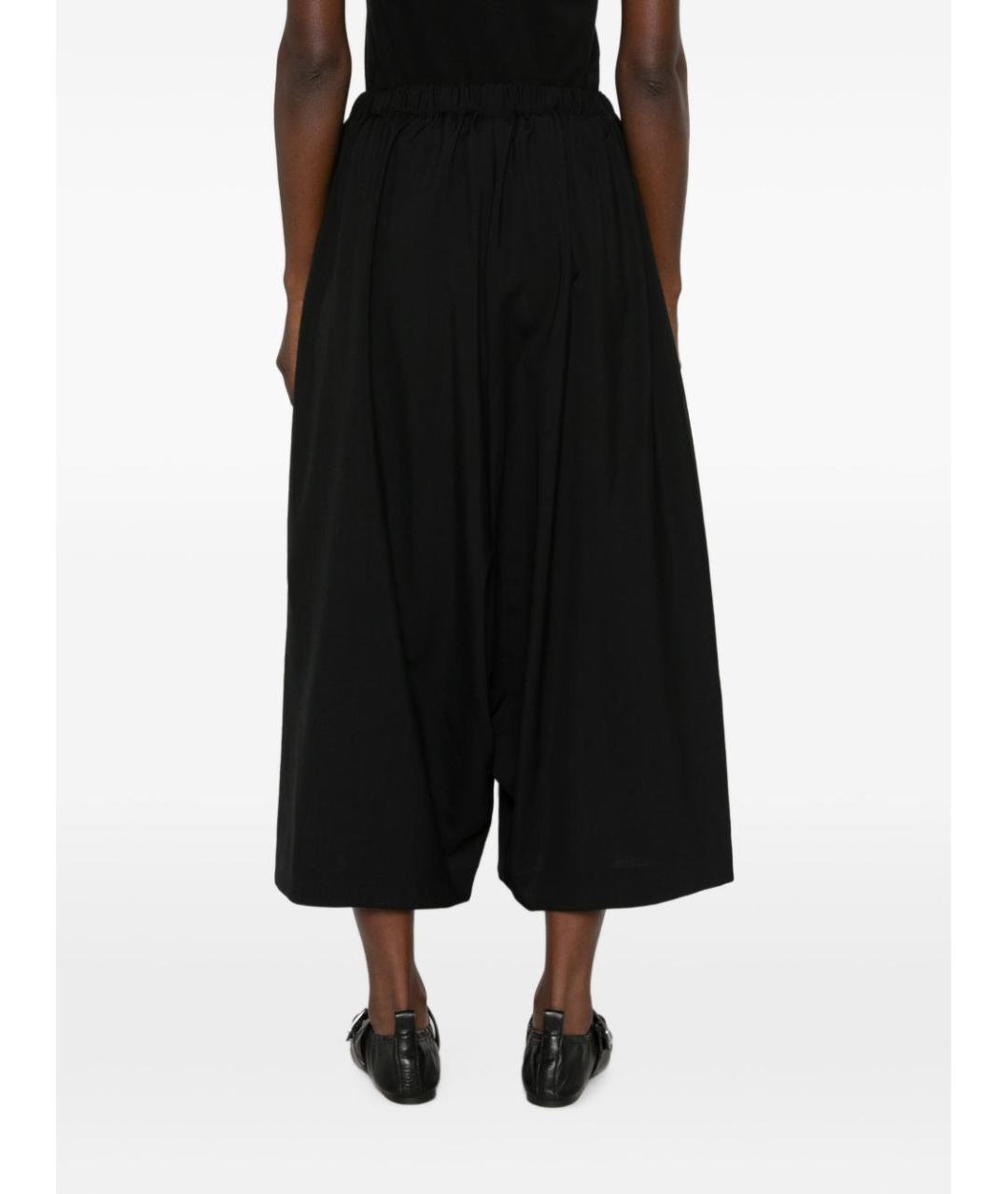 COMME DES GARÇONS Черные шерстяные брюки широкие, фото 5