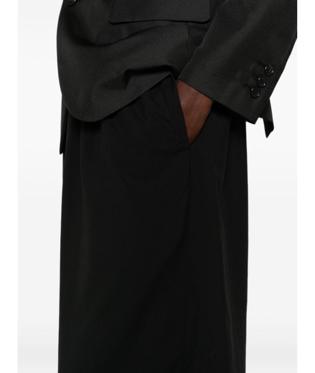 COMME DES GARÇONS Черные шерстяные брюки широкие, фото 4
