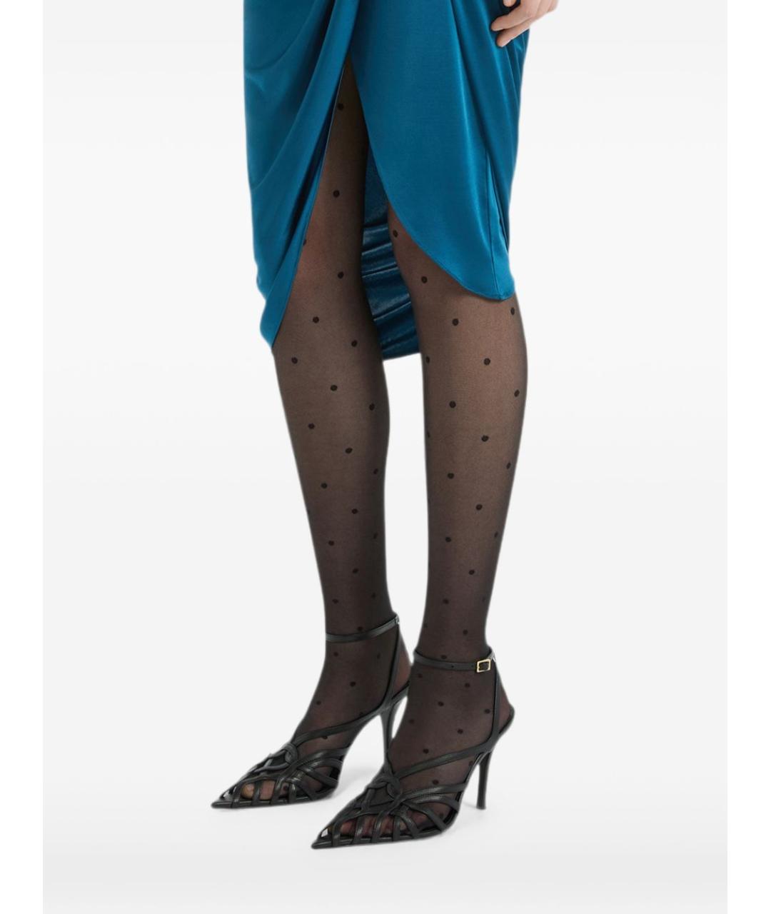 BALMAIN Синее вискозное коктейльное платье, фото 5