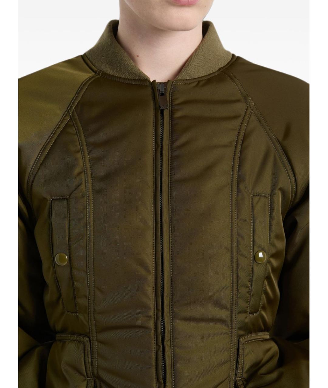 BALMAIN Хаки полиэстеровая куртка, фото 4
