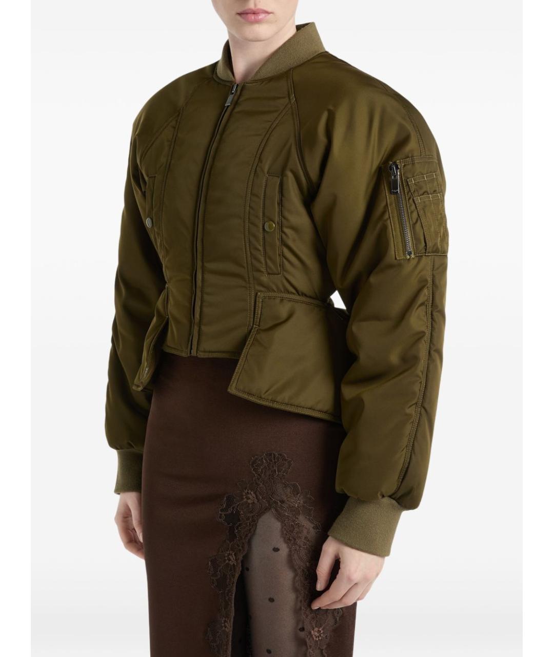 BALMAIN Хаки полиэстеровая куртка, фото 3
