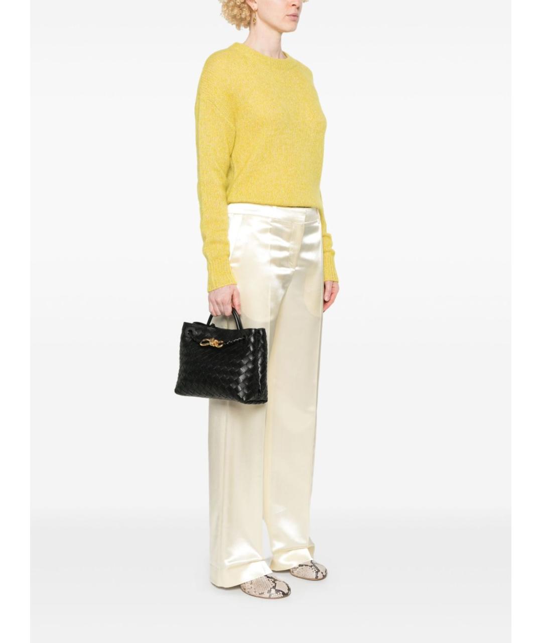 BOTTEGA VENETA Черная кожаная сумка через плечо, фото 2