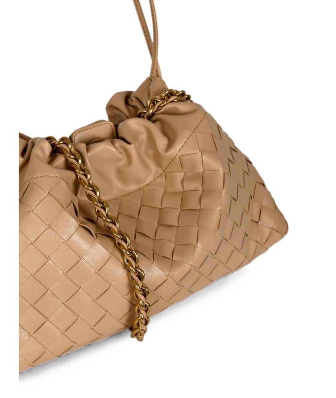 BOTTEGA VENETA Бежевая кожаная сумка тоут, фото 4