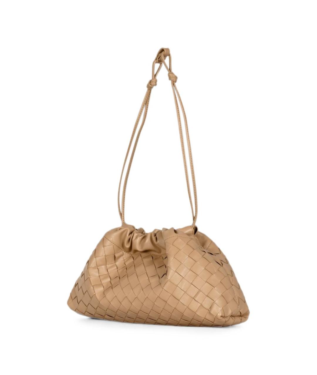 BOTTEGA VENETA Бежевая кожаная сумка тоут, фото 3