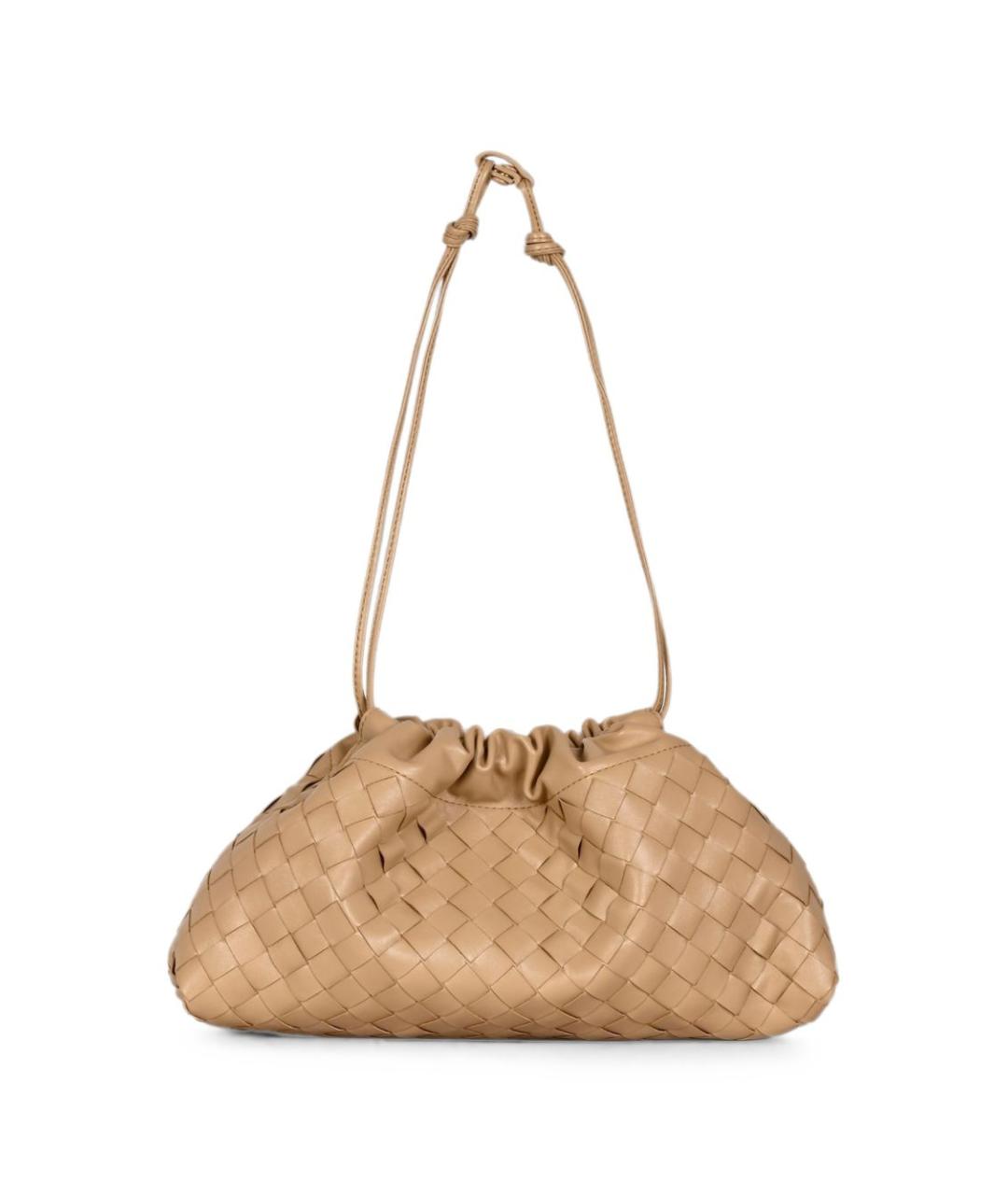 BOTTEGA VENETA Бежевая кожаная сумка тоут, фото 2