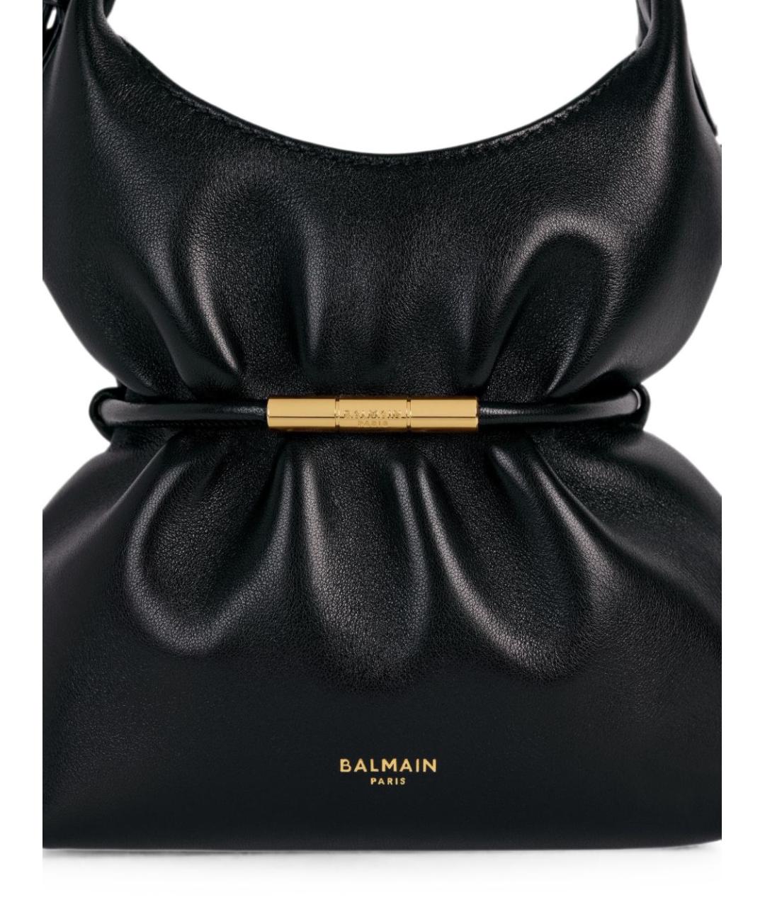 BALMAIN Черная кожаная сумка тоут, фото 6