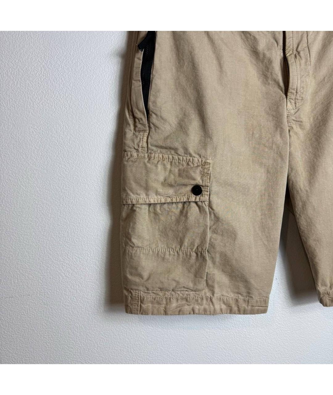 STONE ISLAND Бежевые хлопковые шорты, фото 3