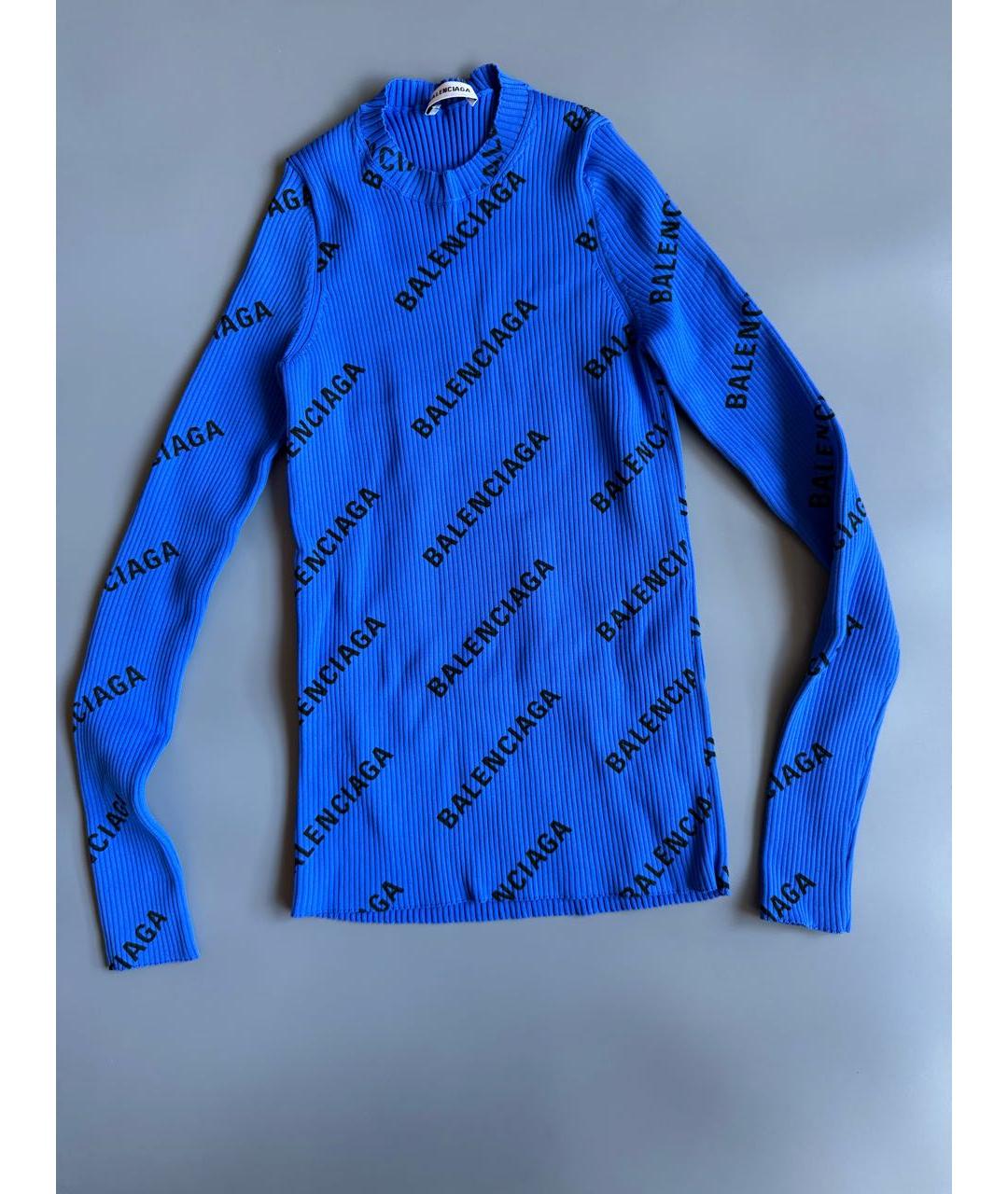BALENCIAGA Синий джемпер / свитер, фото 5