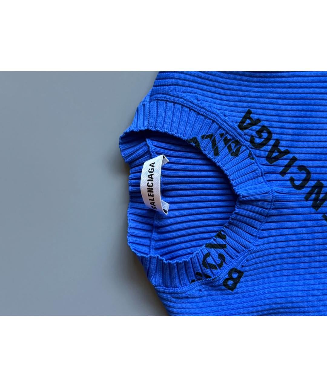 BALENCIAGA Синий джемпер / свитер, фото 2