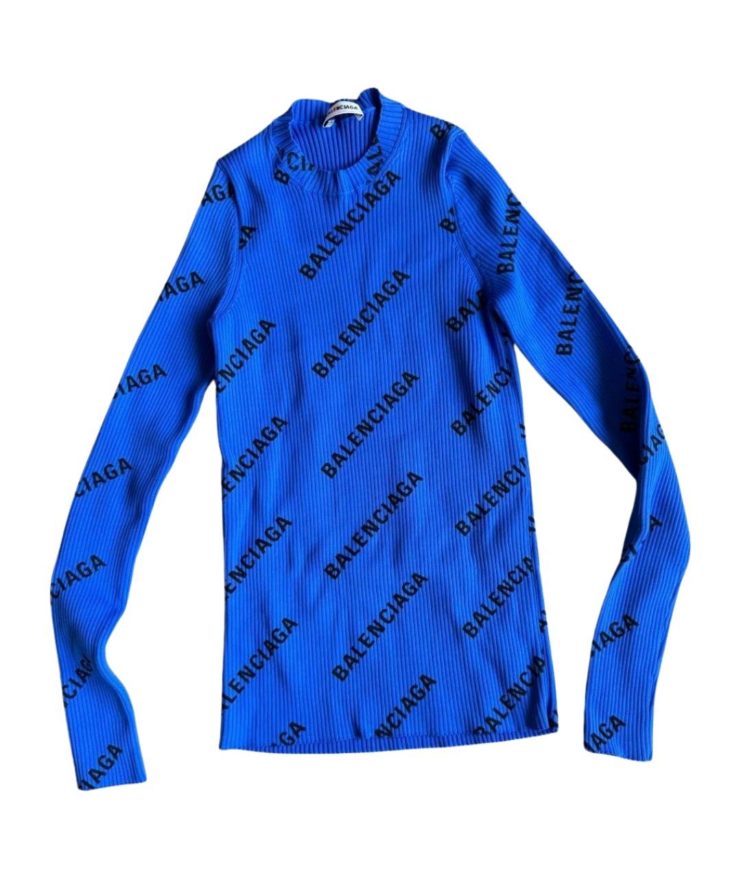 BALENCIAGA Синий джемпер / свитер, фото 1