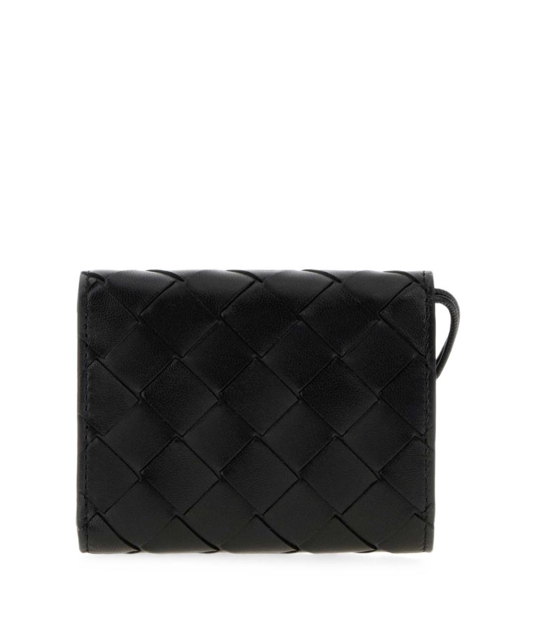 BOTTEGA VENETA Черный кожаный кошелек, фото 3