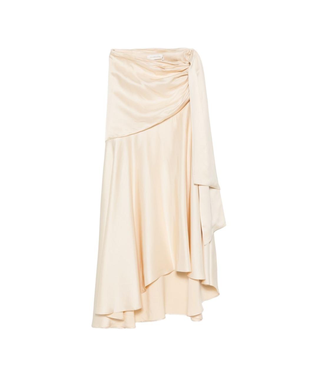 ZIMMERMANN Бежевая вискозная юбка макси, фото 1