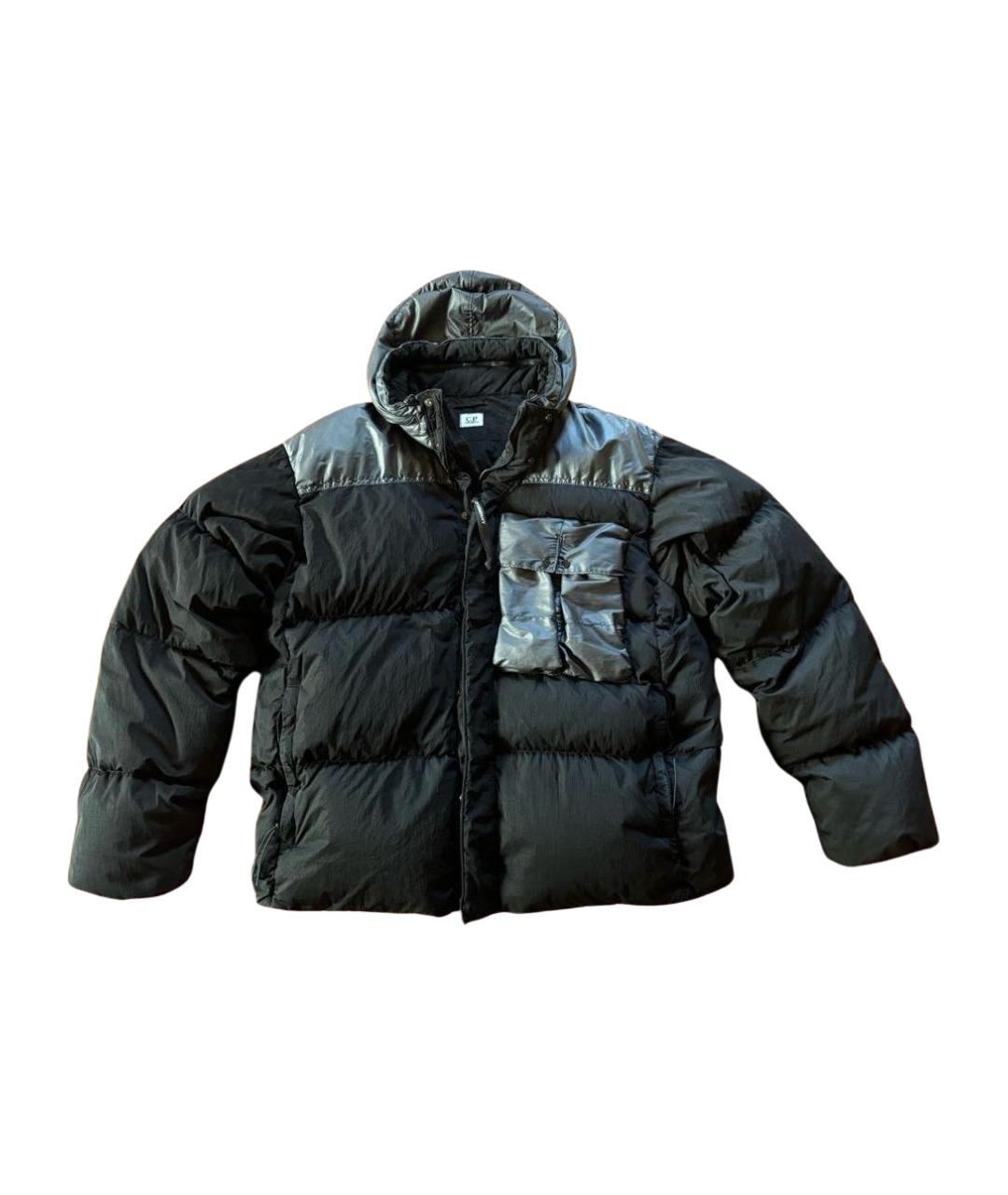 CP COMPANY Черный нейлоновый пуховик, фото 1