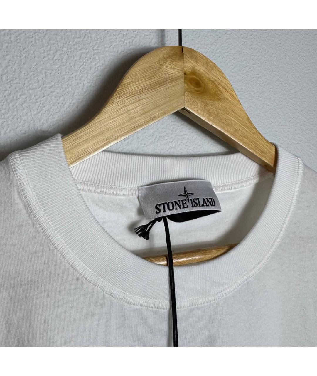 STONE ISLAND Белая футболка, фото 2