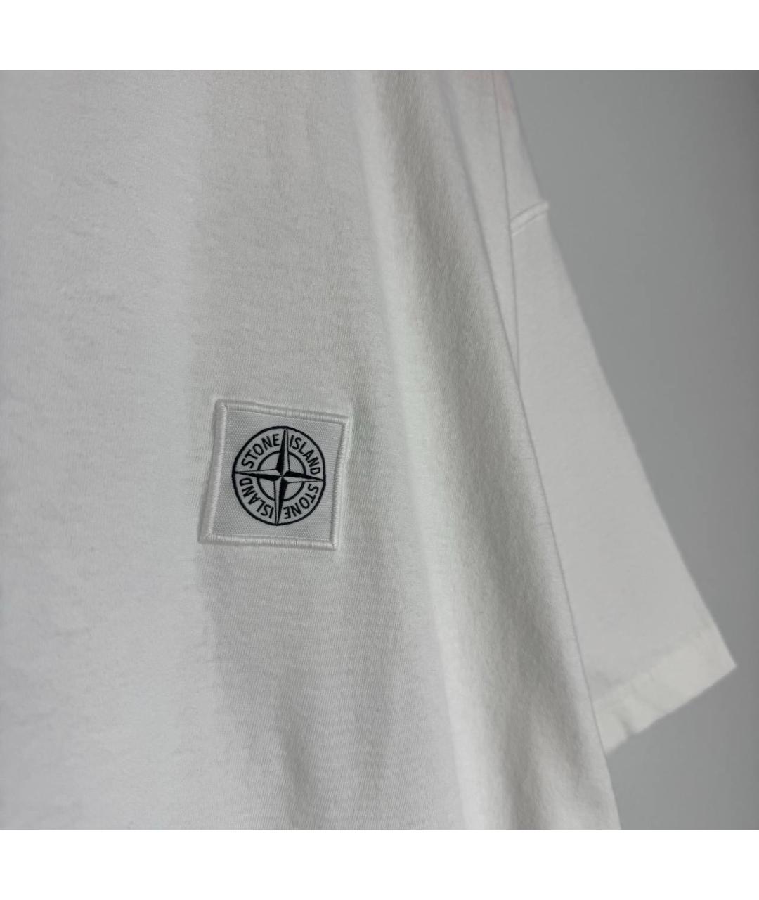 STONE ISLAND Белая футболка, фото 3