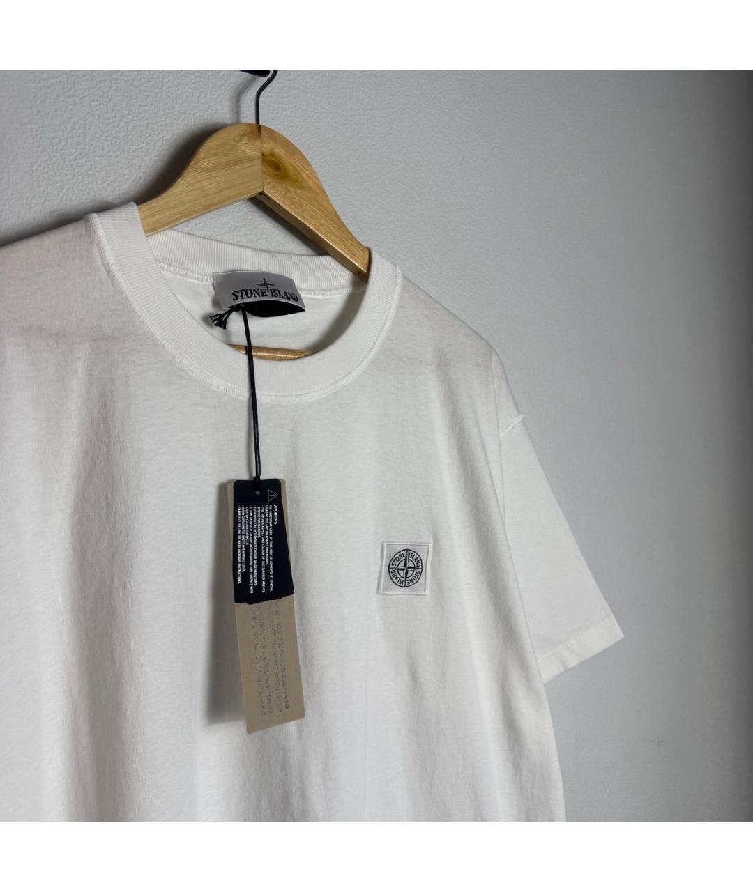 STONE ISLAND Белая футболка, фото 5