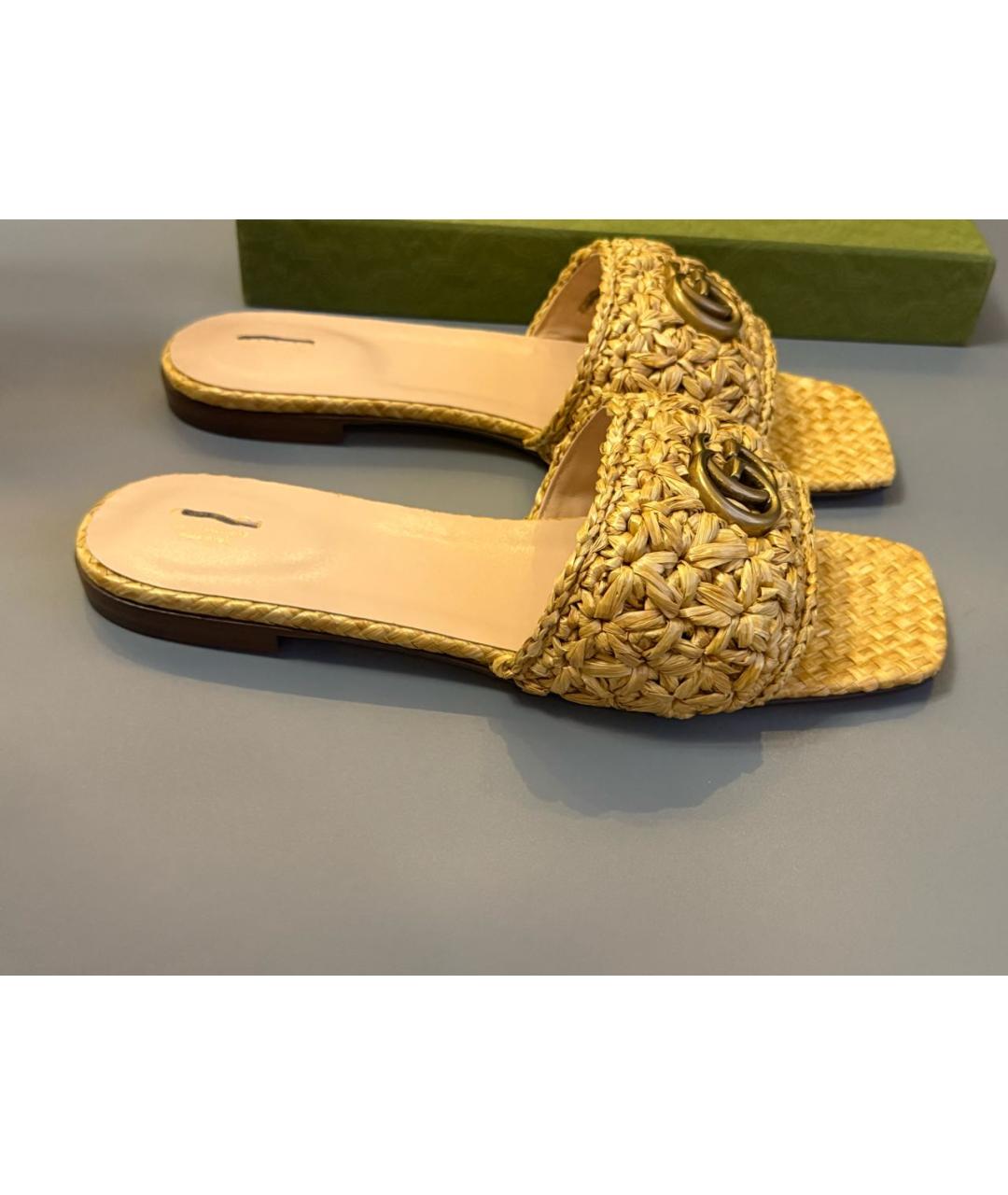 GUCCI Бежевые шлепанцы, фото 2