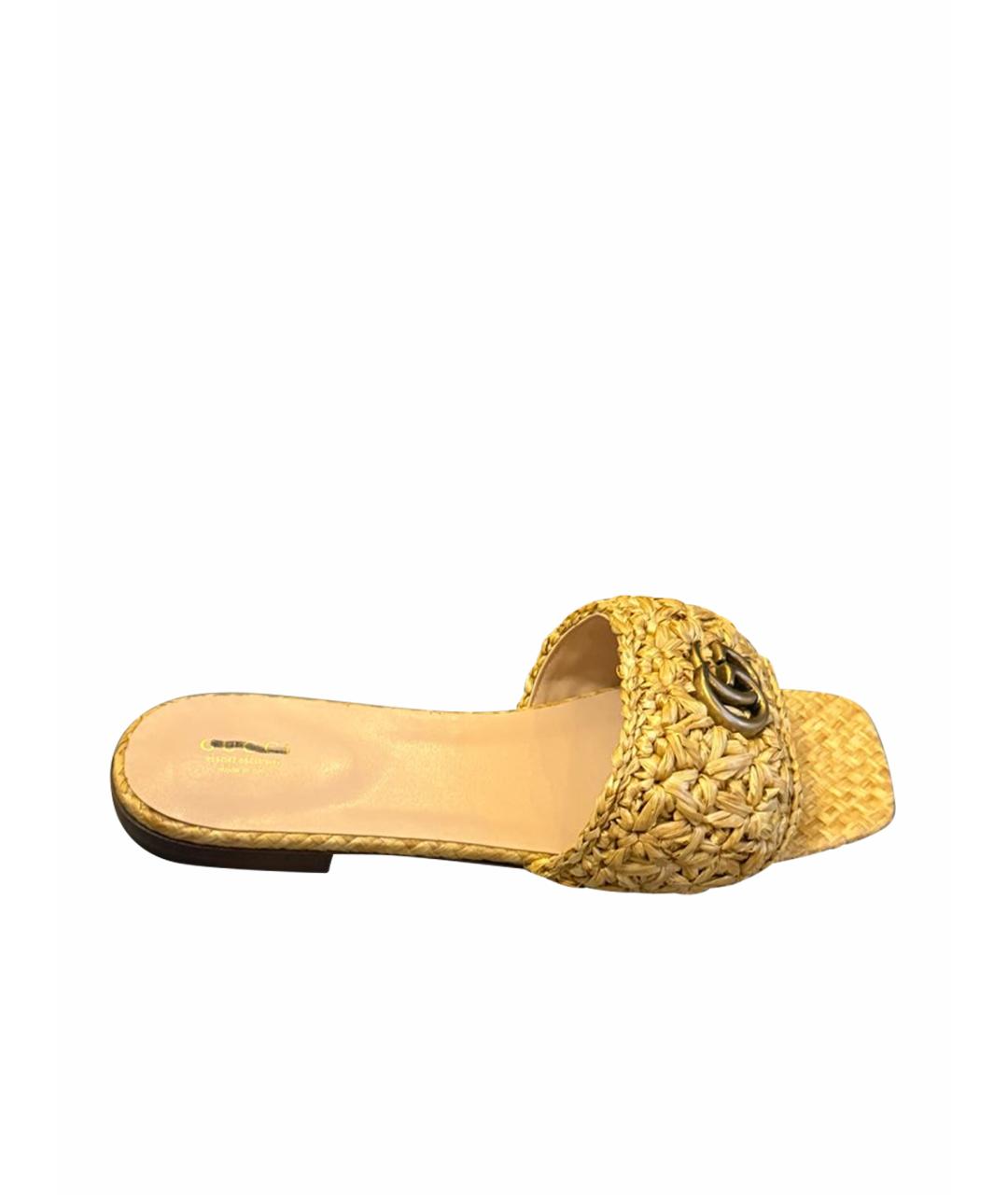 GUCCI Бежевые шлепанцы, фото 9