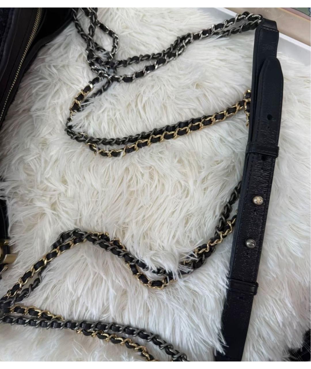 CHANEL Черная тканевая сумка через плечо, фото 8