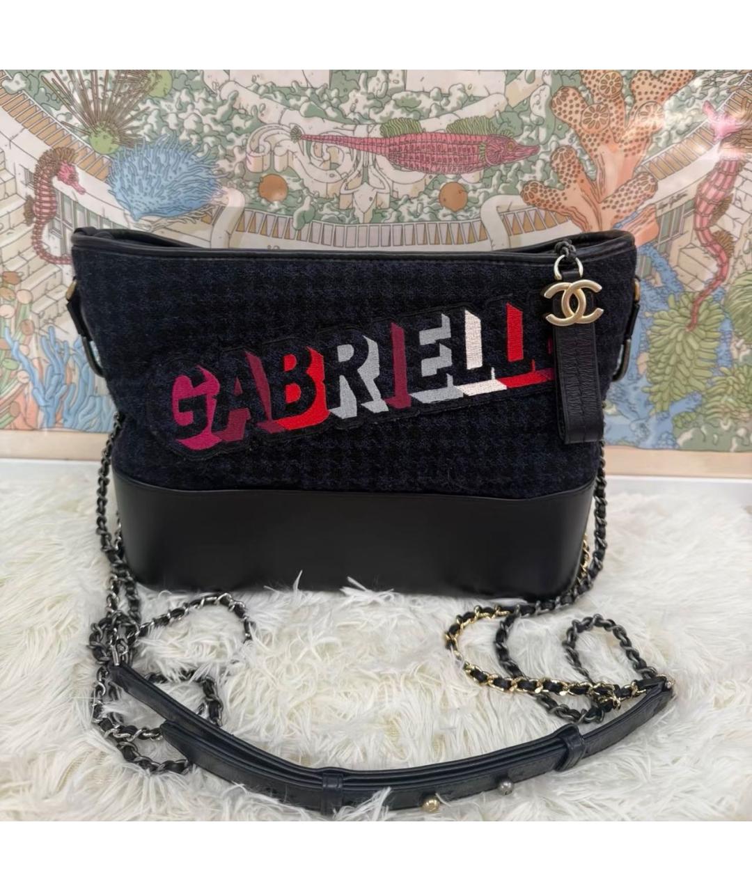 CHANEL Черная тканевая сумка через плечо, фото 9