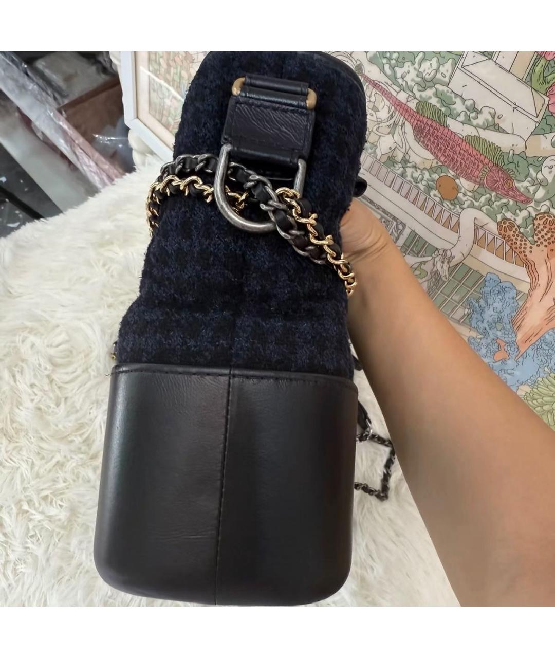 CHANEL Черная тканевая сумка через плечо, фото 4