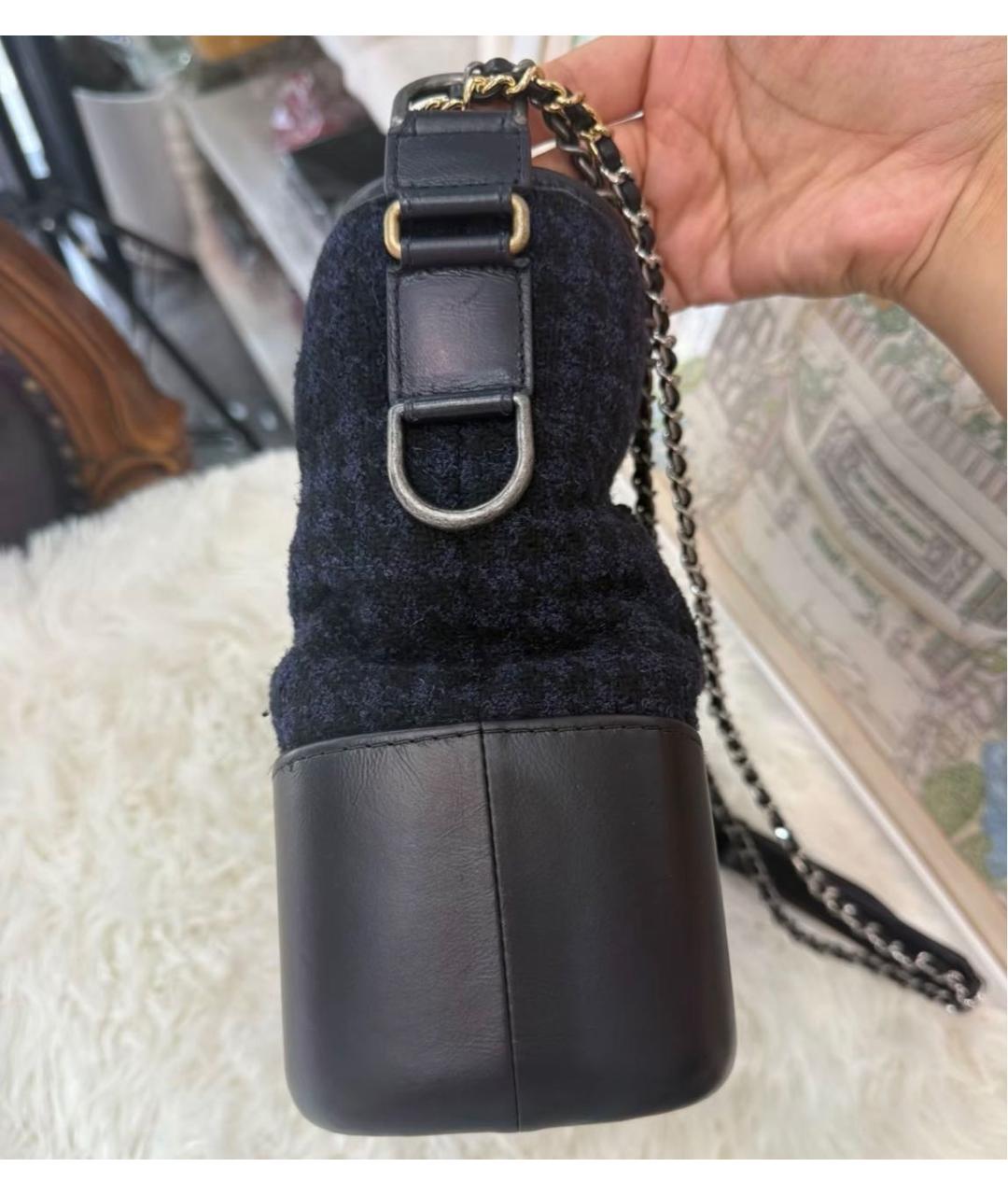 CHANEL Черная тканевая сумка через плечо, фото 5