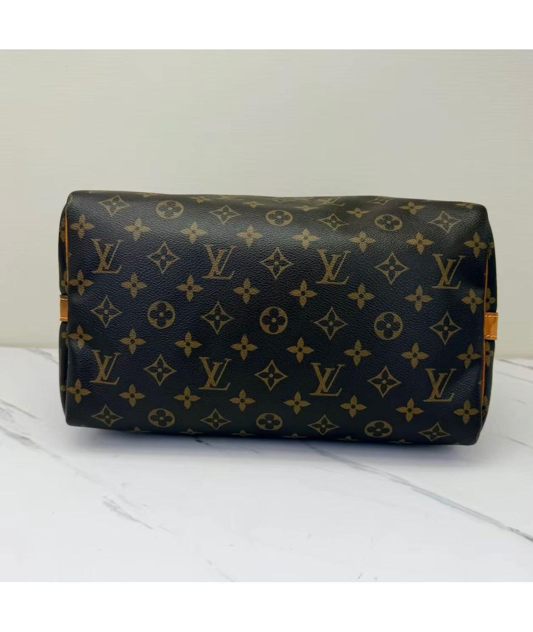 LOUIS VUITTON Коричневая сумка с короткими ручками из канвы, фото 8
