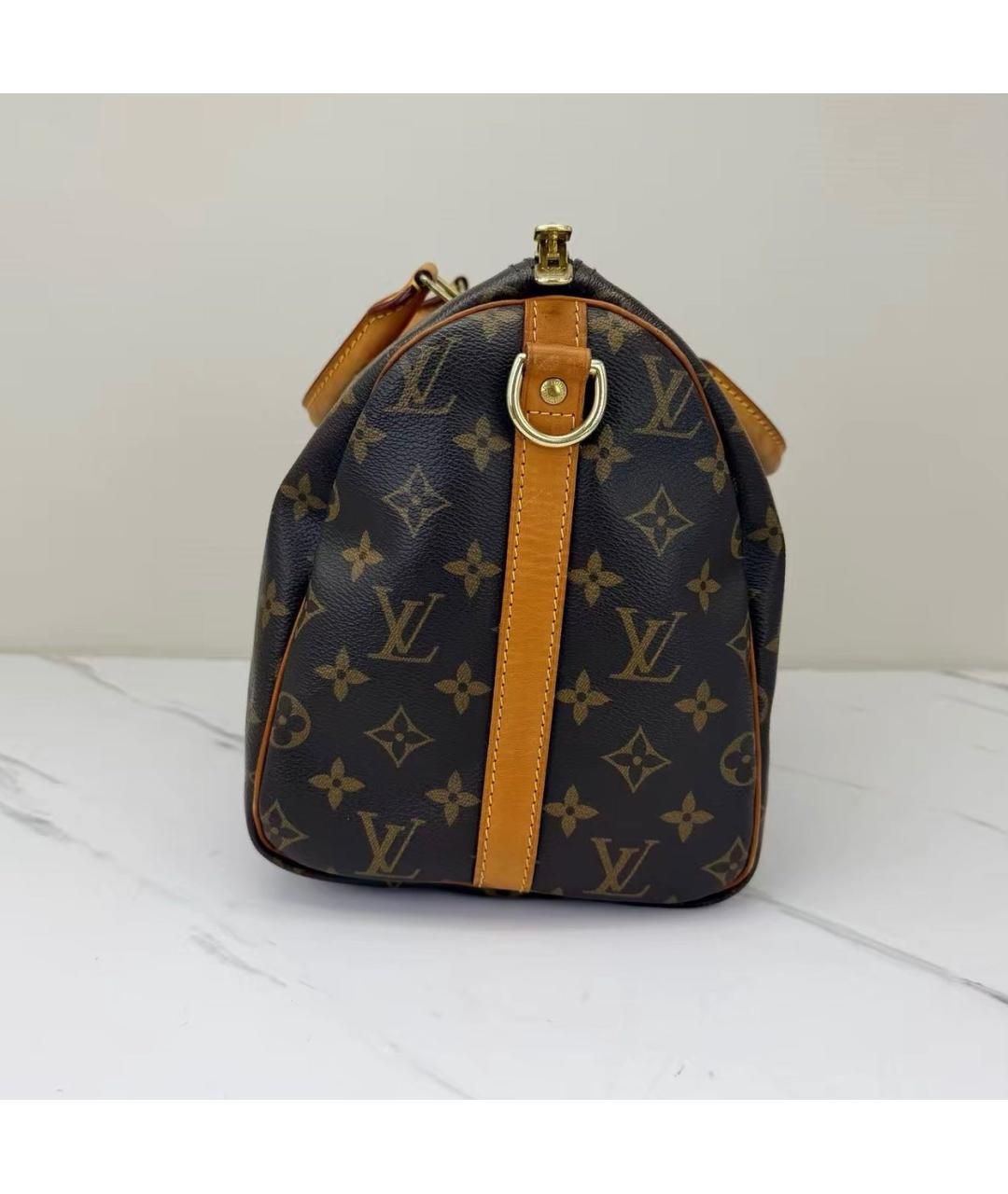 LOUIS VUITTON Коричневая сумка с короткими ручками из канвы, фото 5