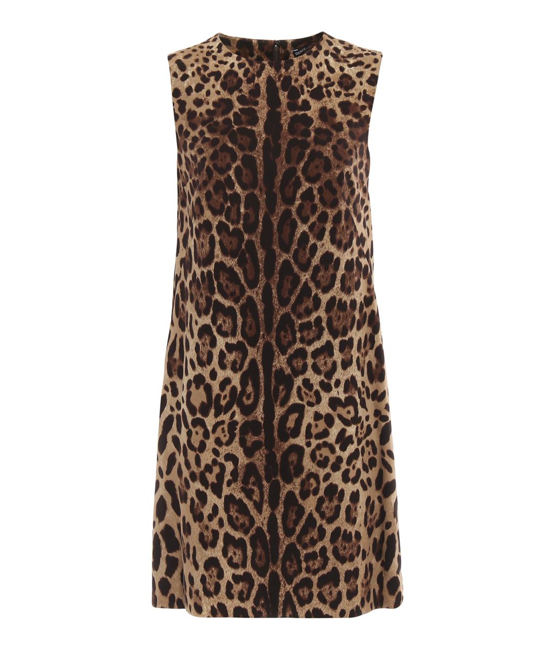 DOLCE&GABBANA Мульти шелковое повседневное платье, фото 1