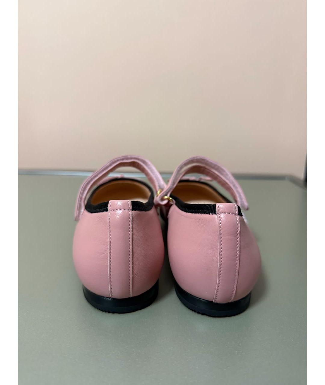 DOLCE&GABBANA Розовые кожаные балетки, фото 7