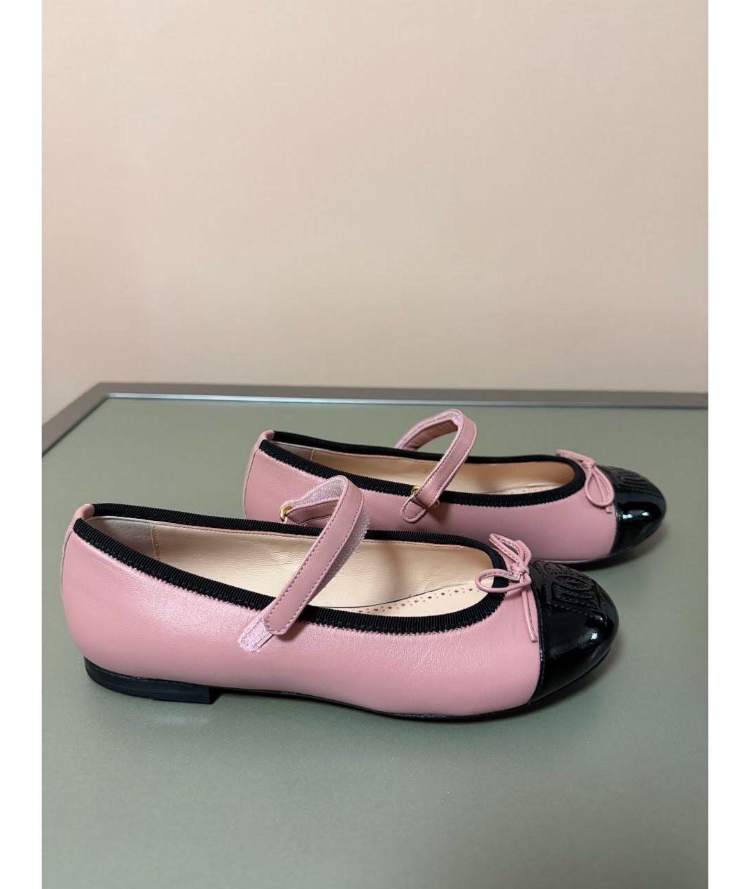 DOLCE&GABBANA Розовые кожаные балетки, фото 9