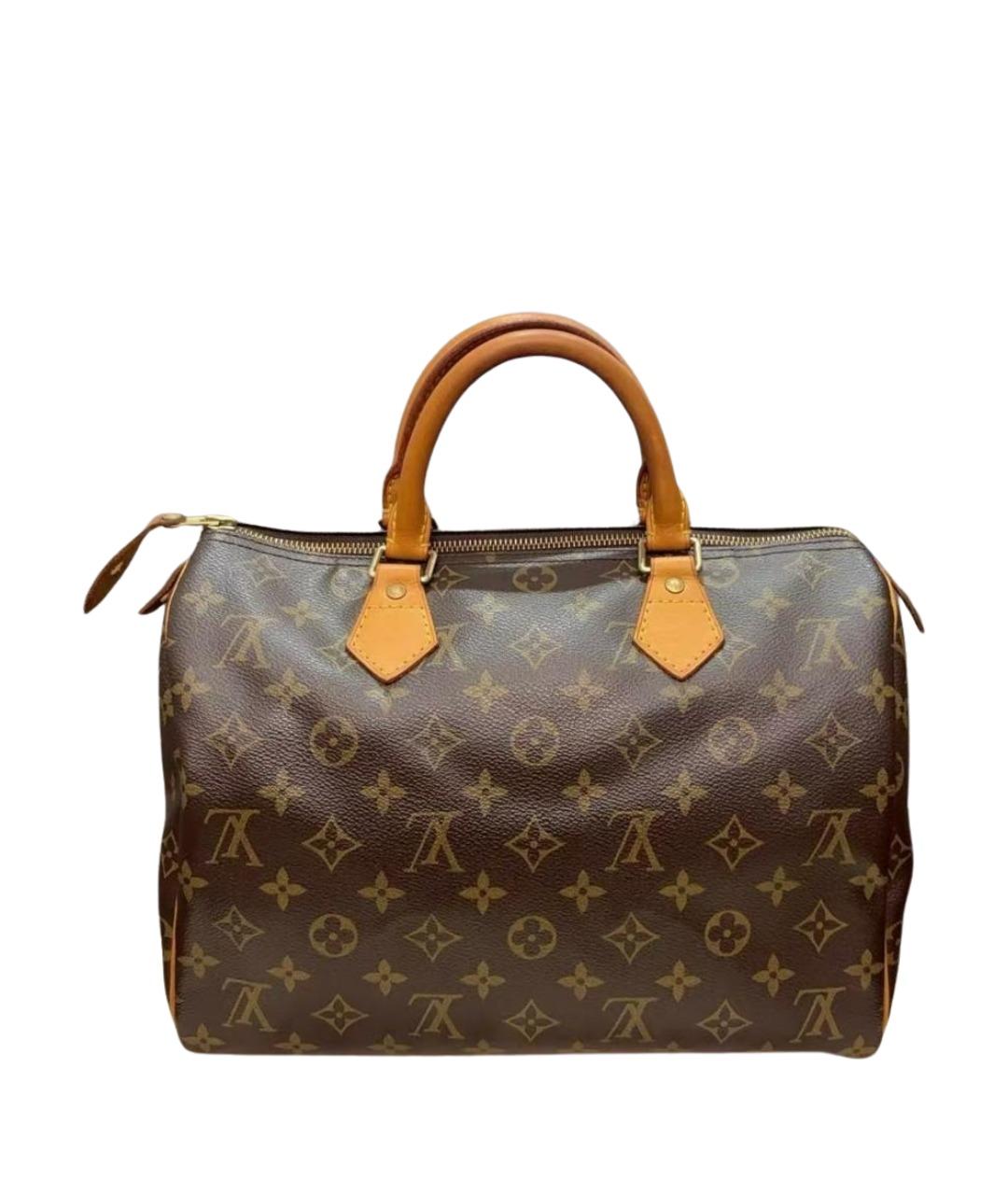 LOUIS VUITTON Коричневая сумка с короткими ручками из канвы, фото 1
