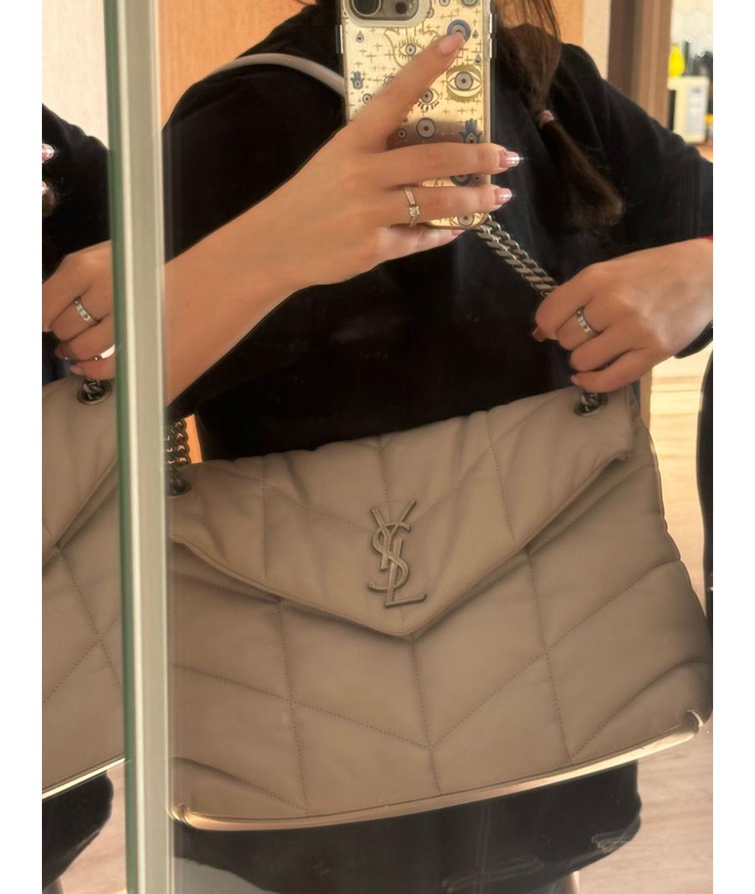 SAINT LAURENT Серая сумка через плечо, фото 4